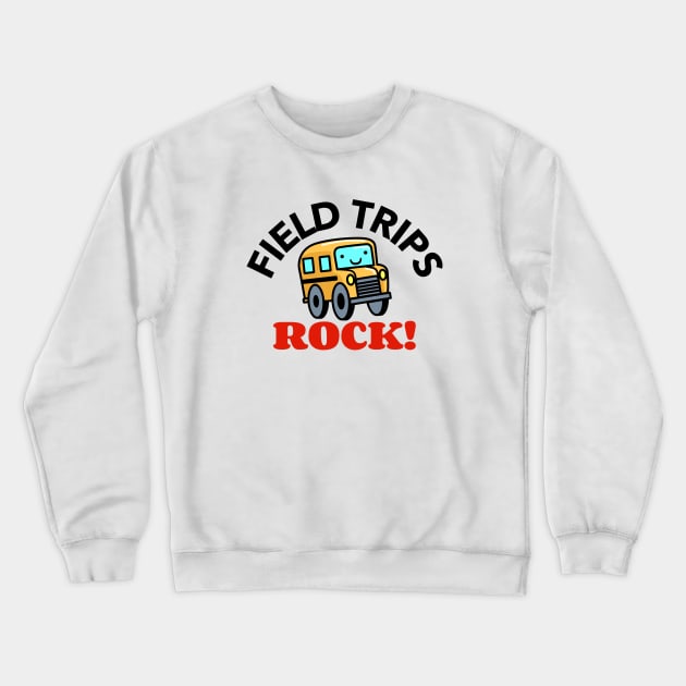 Field Trips Rock Crewneck Sweatshirt by Mountain Morning Graphics